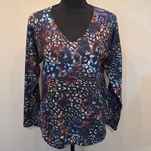 Nally & Millie Women’s Long Sleeve‎ Blouse Size LP Made in USA EUC